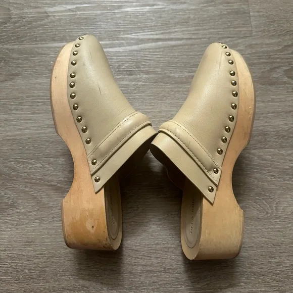 Ulla Johnson Cream Leather Clogs - Picture 4 of 7